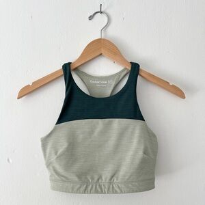 Outdoor Voices XS Move Free Crop Top Eucalyptus Evergreen